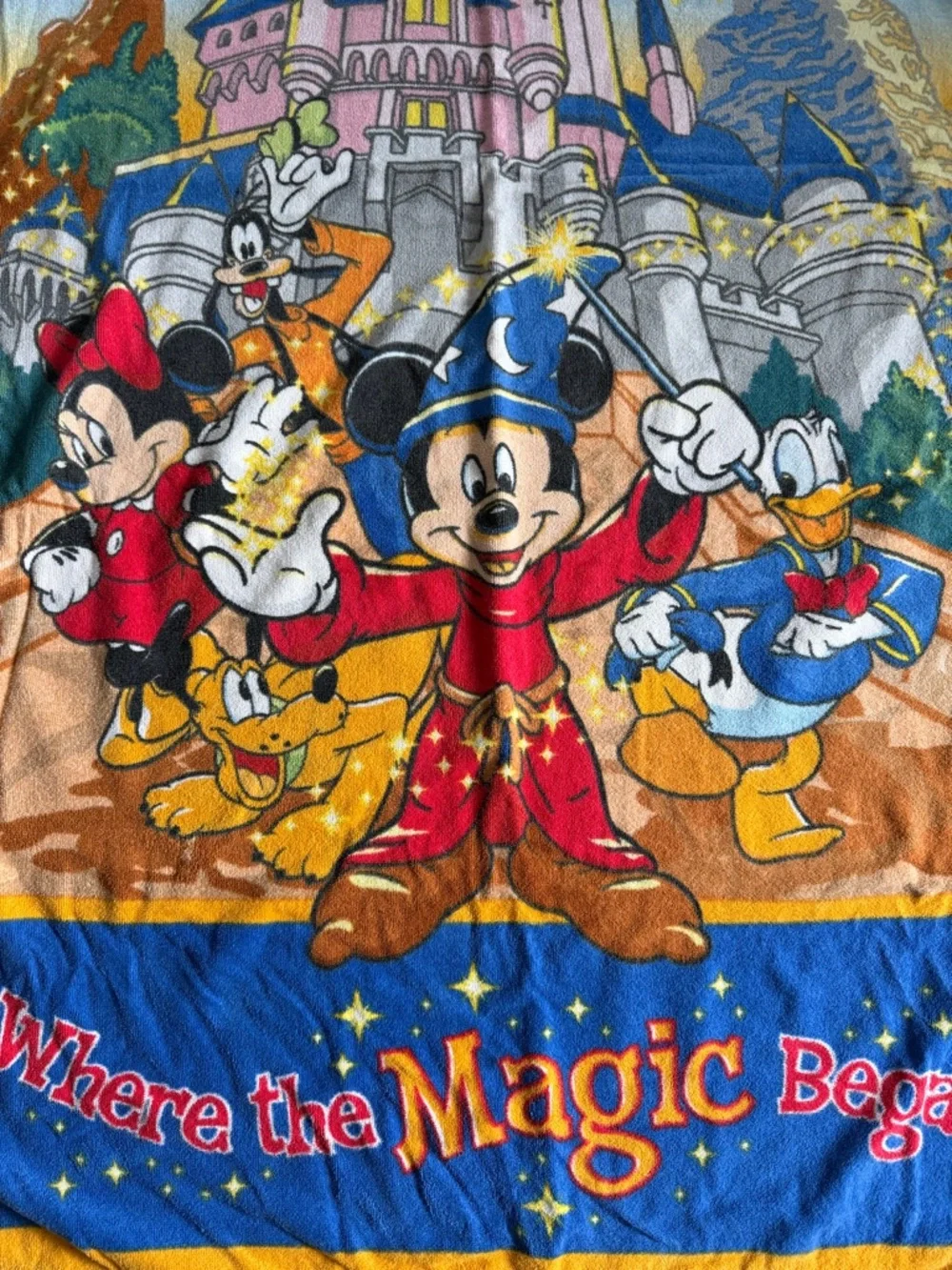 Vintage Disney Where The Magic Began Beach Towel